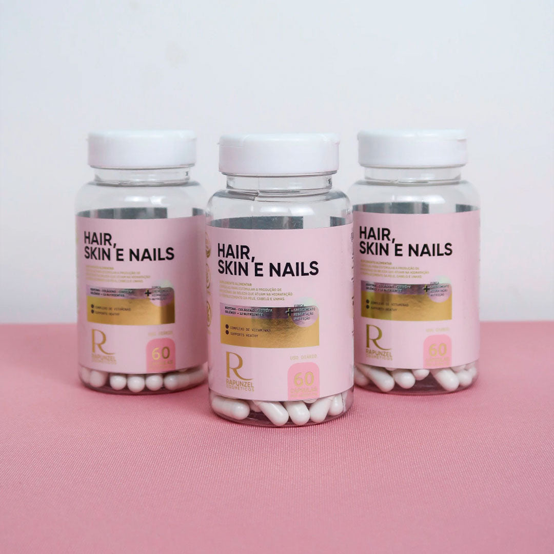 3 Cápsulas Rapunzel Hair, Skin & Nails 180caps