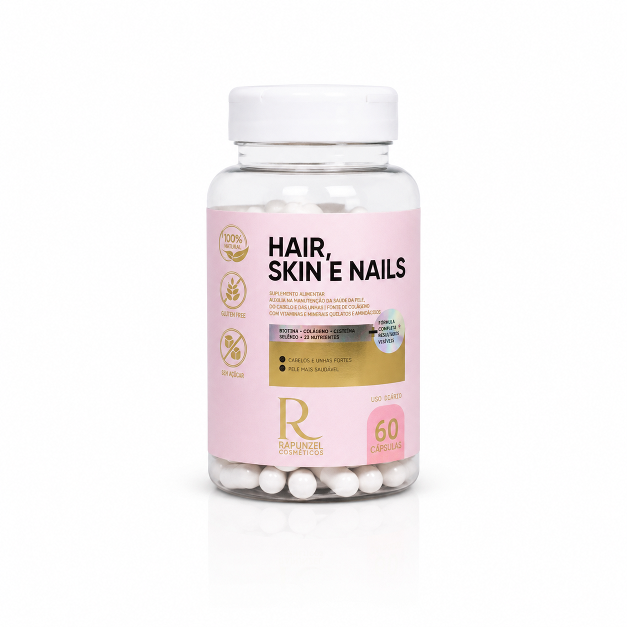 Cápsula Rapunzel - Hair, Skin & Nails 60caps